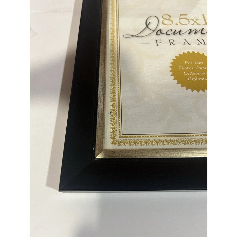 Lot of 2 Black Document Frames 8.5